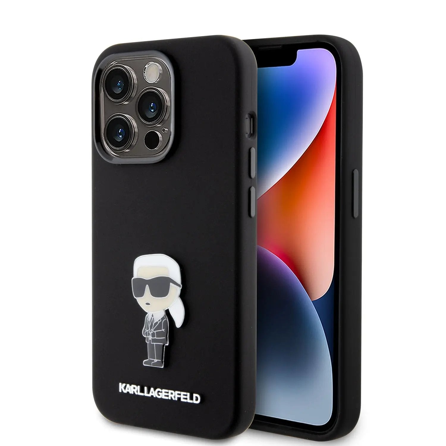 Karl Lagerfeld Ikonik Metal Pin Hard Case Θήκη Προστασίας Απο Σιλικόνη – Iphone 15 Pro (black – Klhcp15lsmhknpk) – PhoneBazaar