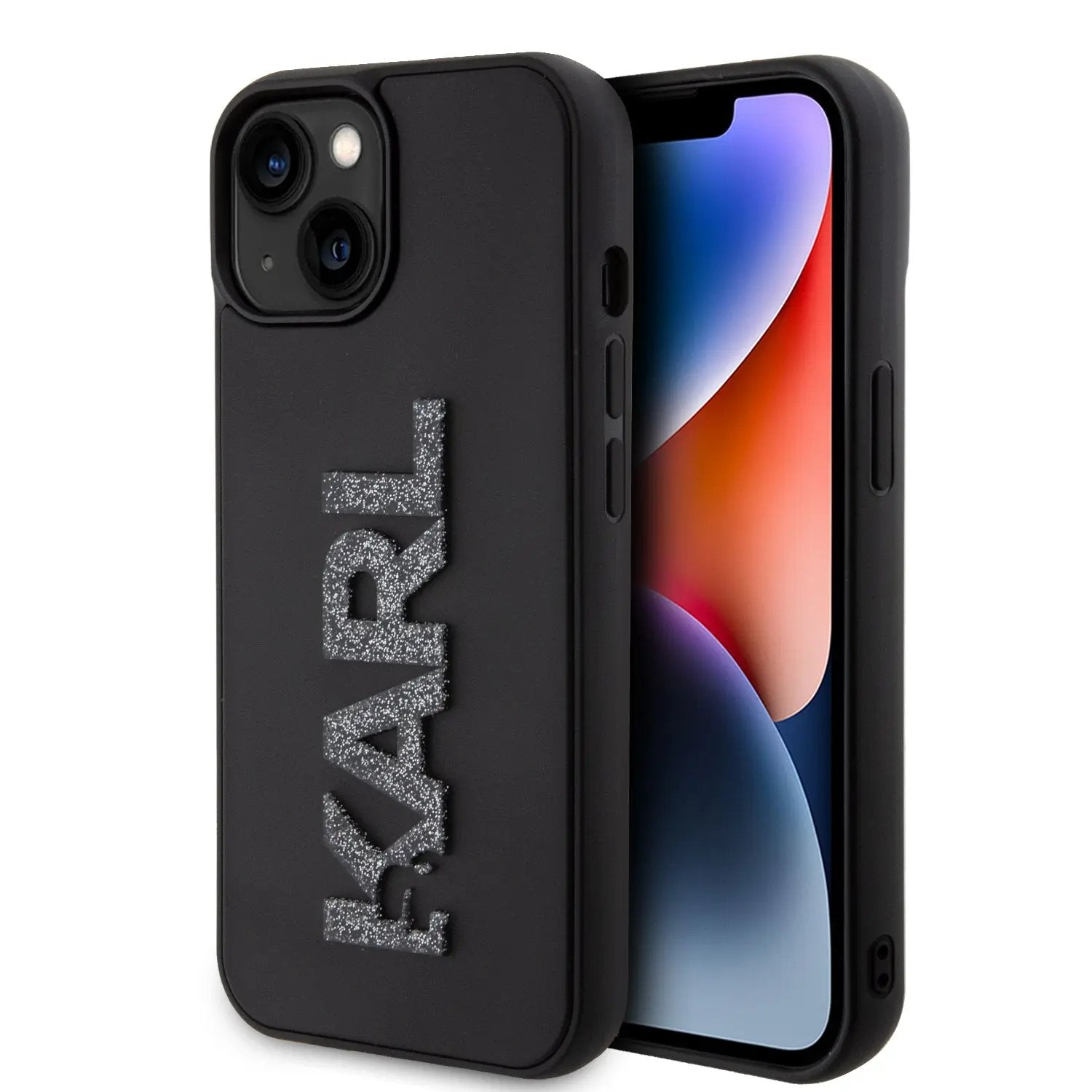Karl Lagerfeld “karl 3d Logo Glitter Cover” Hard Case Θήκη Προστασίας Απο Σιλικόνη – Iphone 15 (glitter / Black – Klhcp15s3dmbkck) – PhoneBazaar