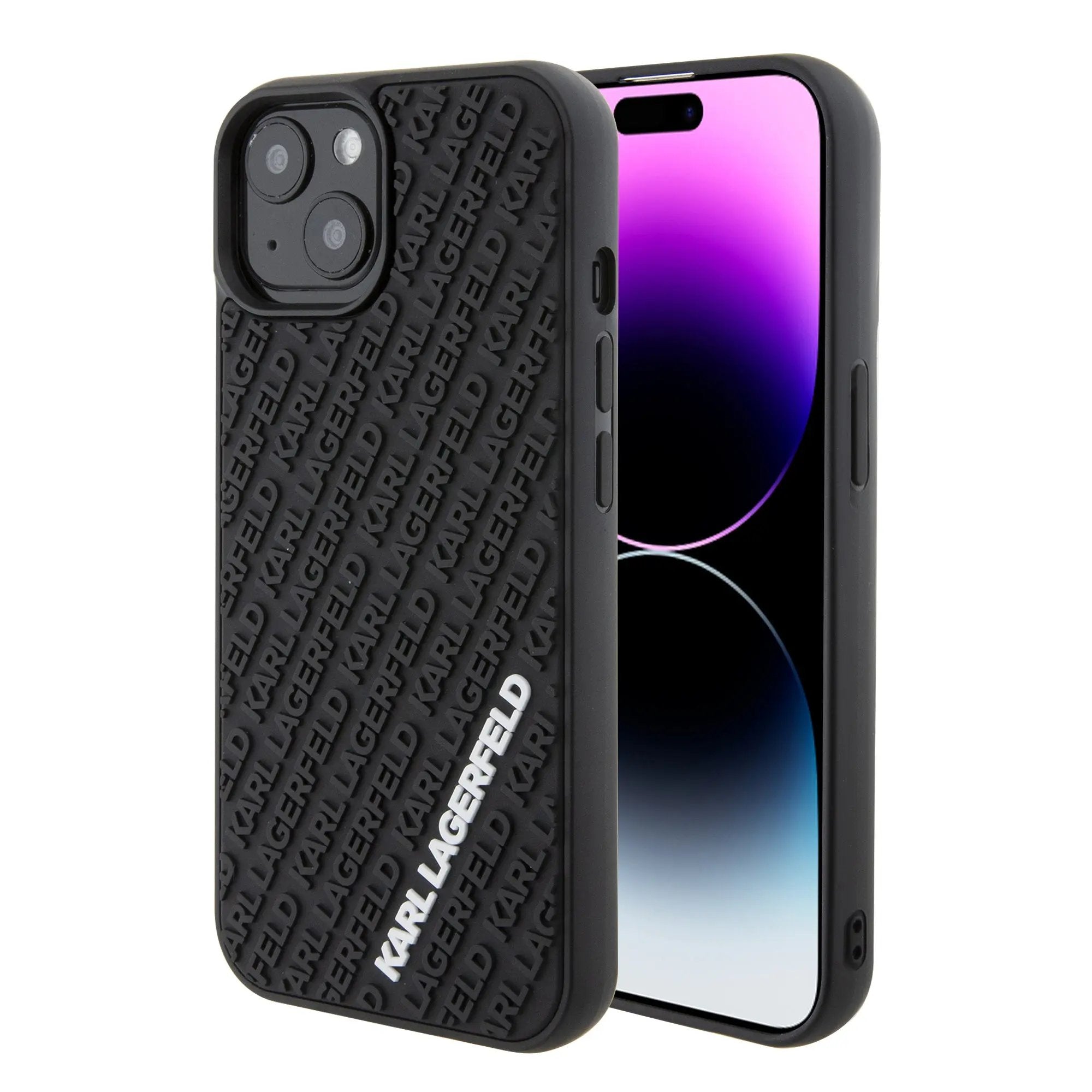 Karl Lagerfeld “Karl 3D Logo Cover” Hard Case Θήκη προστασίας από σιλικόνη – iPhone 15 (Black – KLHCP15S3DMKRLK) – PhoneBazaar