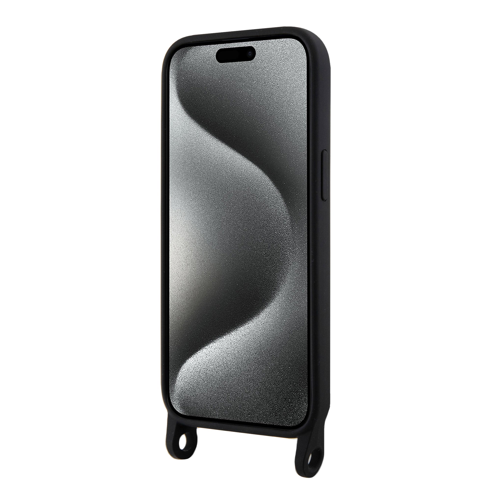 Karl Lagerfeld Crossbody Ikonik Hard Case Θήκη προστασίας από σιλικόνη – iPhone 15 (Black – KLHCP15SSCBSKNK)