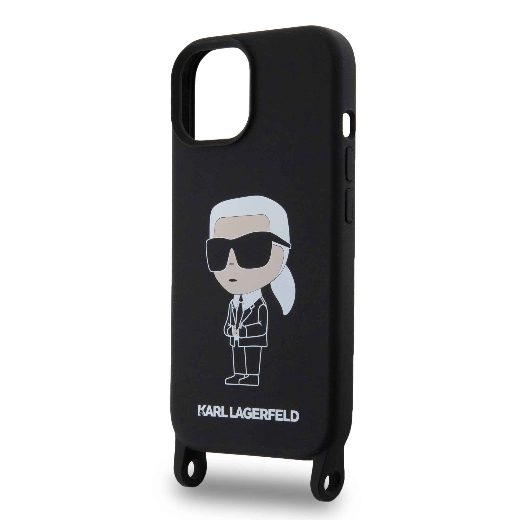 Karl Lagerfeld Crossbody Ikonik Hard Case Θήκη προστασίας από σιλικόνη – iPhone 15 (Black – KLHCP15SSCBSKNK)