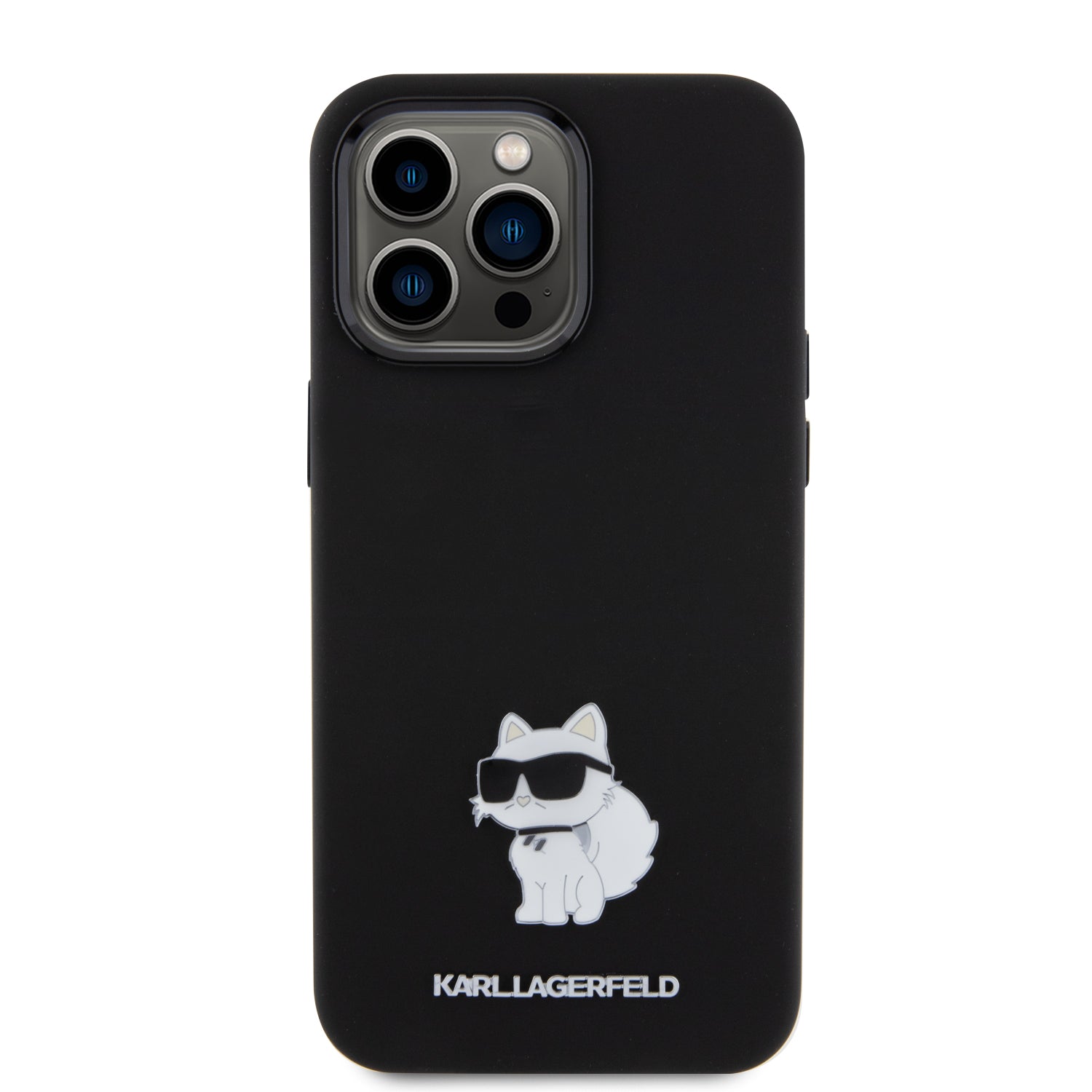Karl Lagerfeld Choupette Metal Pin Hard Case Θήκη προστασίας από σιλικόνη  – iPhone 15 Pro Max (Black – KLHCP15XSMHCNPK)