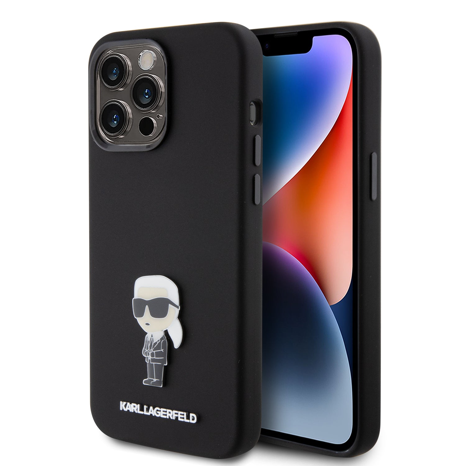 Karl Lagerfeld Ikonik Metal Pin Hard Case Θήκη προστασίας από σιλικόνη  – iPhone 15 Pro Max (Black – KLHCP15XSMHKNPK) – PhoneBazaar
