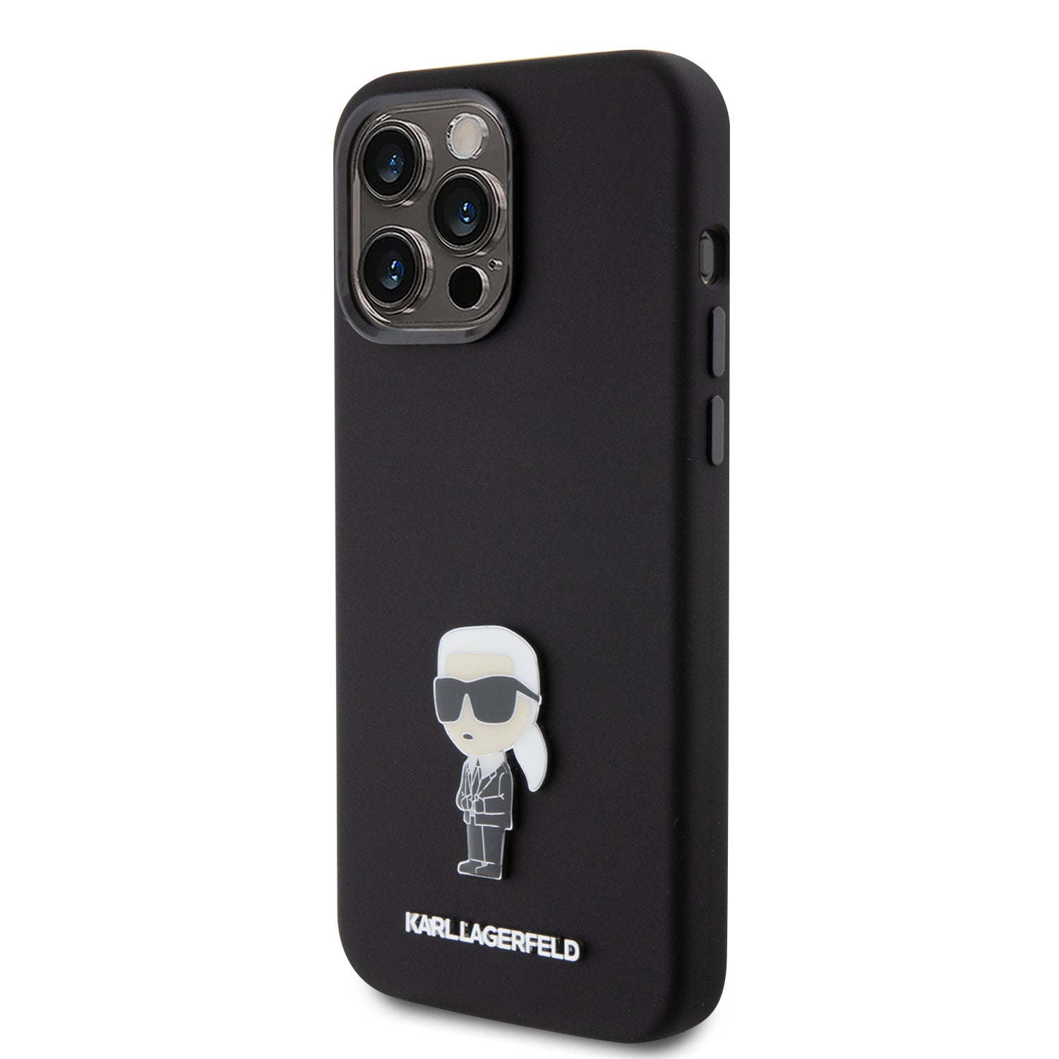 Karl Lagerfeld Ikonik Metal Pin Hard Case Θήκη προστασίας από σιλικόνη  – iPhone 15 Pro Max (Black – KLHCP15XSMHKNPK)