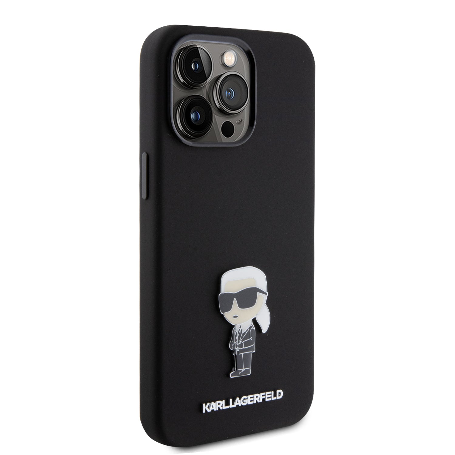 Karl Lagerfeld Ikonik Metal Pin Hard Case Θήκη προστασίας από σιλικόνη  – iPhone 15 Pro Max (Black – KLHCP15XSMHKNPK)