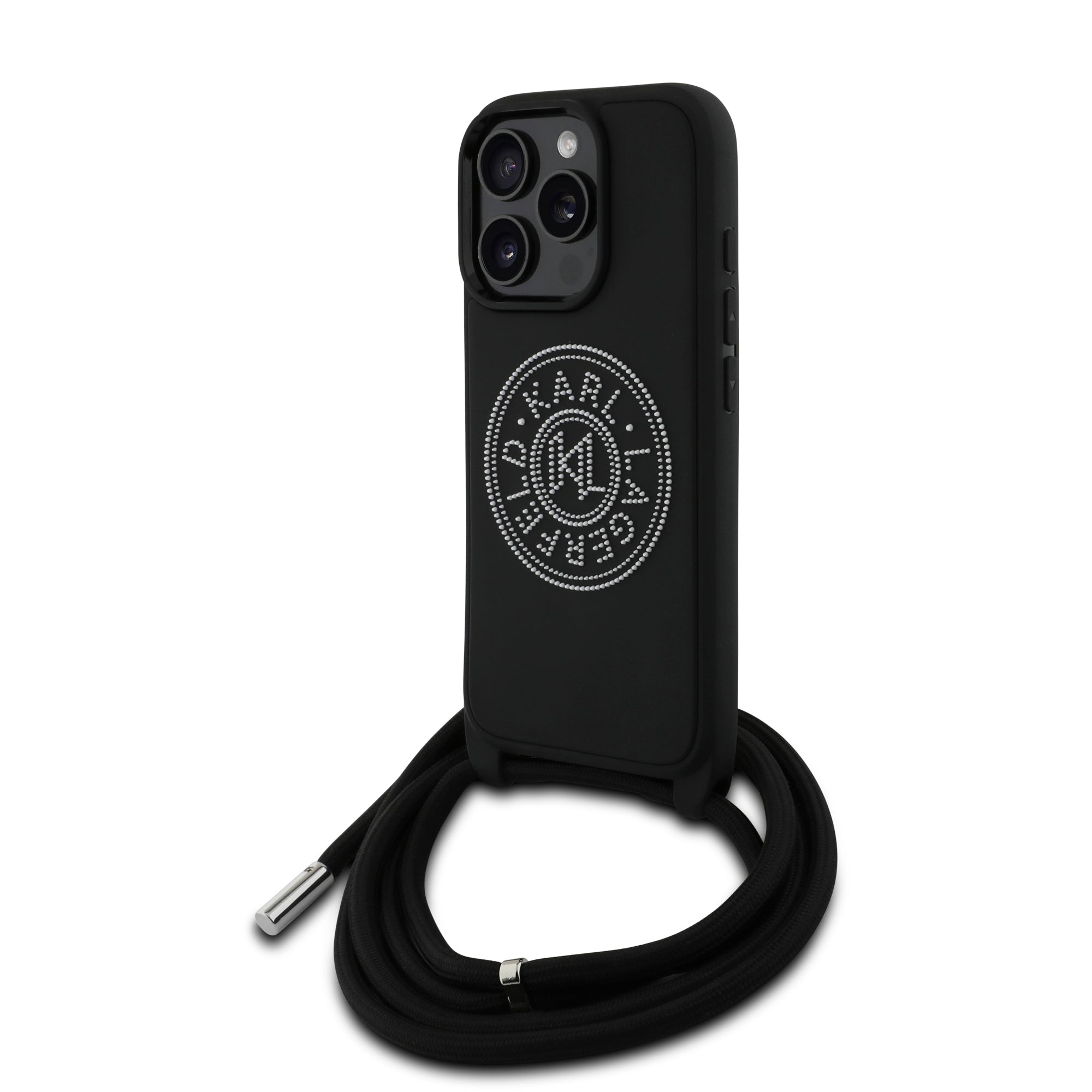 Karl Lagerfeld 3D Raised Round Logo Crossbody Case Θήκη προστασίας από σκληρό πλαστικό – iPhone 16 Pro (Μαύρο – KLHCP16L3DRKLCPCH) – PhoneBazaar