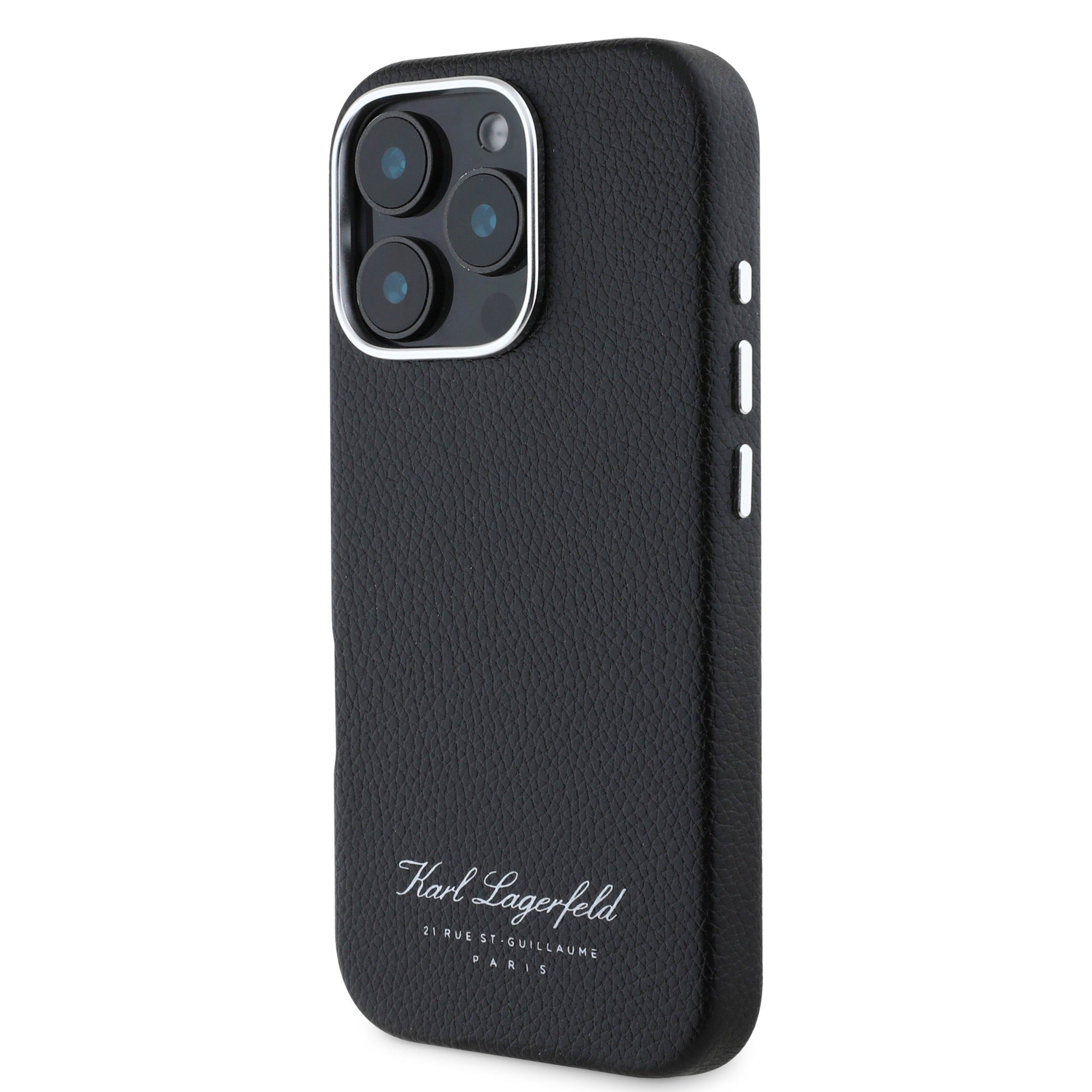 Karl Lagerfeld “Rue St.Guillaume Logo Collection” Θήκη προστασίας από σιλικόνη – iPhone 16 Pro (Μαύρο – KLHCP16LPGWCMKHK)