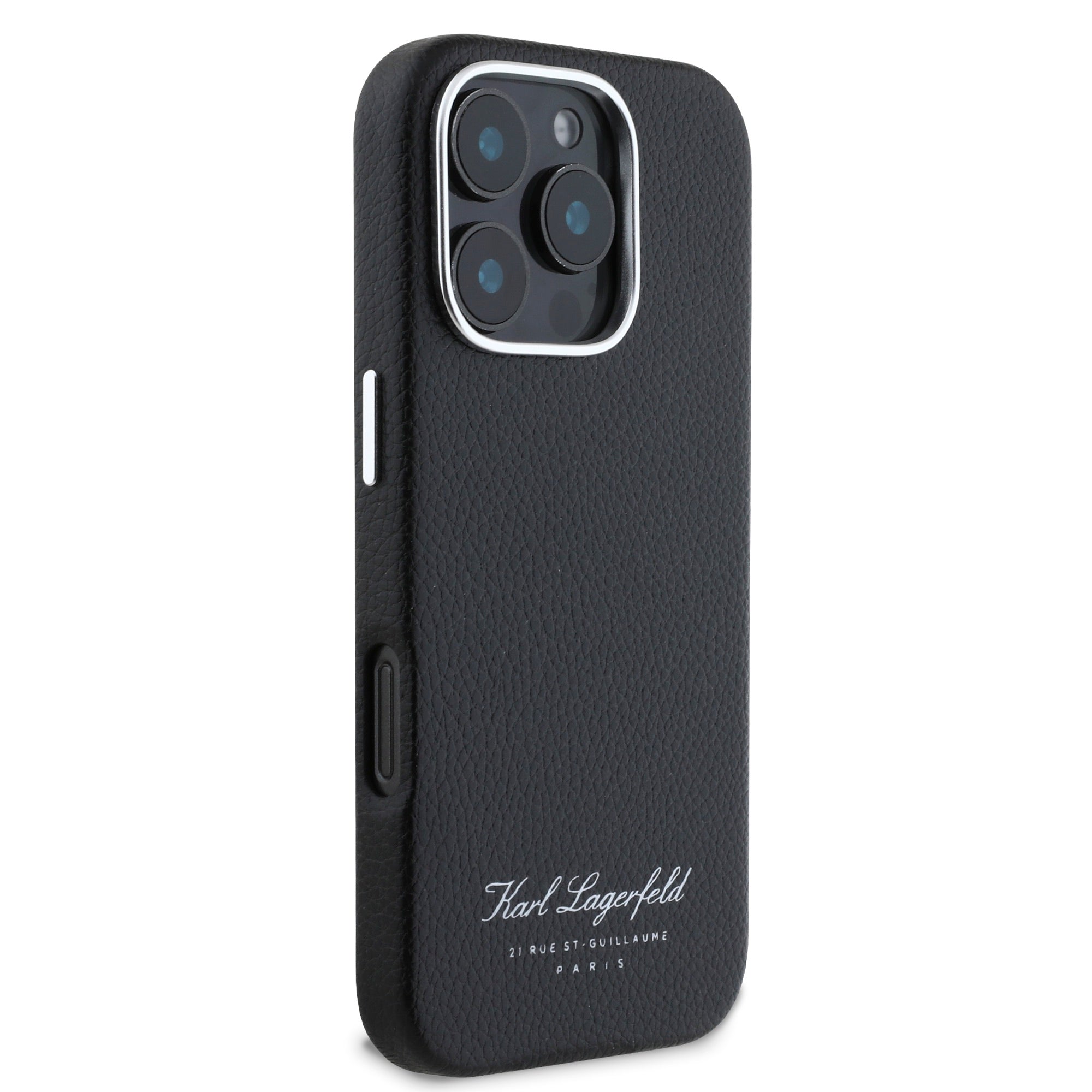 Karl Lagerfeld “Rue St.Guillaume Logo Collection” Θήκη προστασίας από σιλικόνη – iPhone 16 Pro (Μαύρο – KLHCP16LPGWCMKHK)