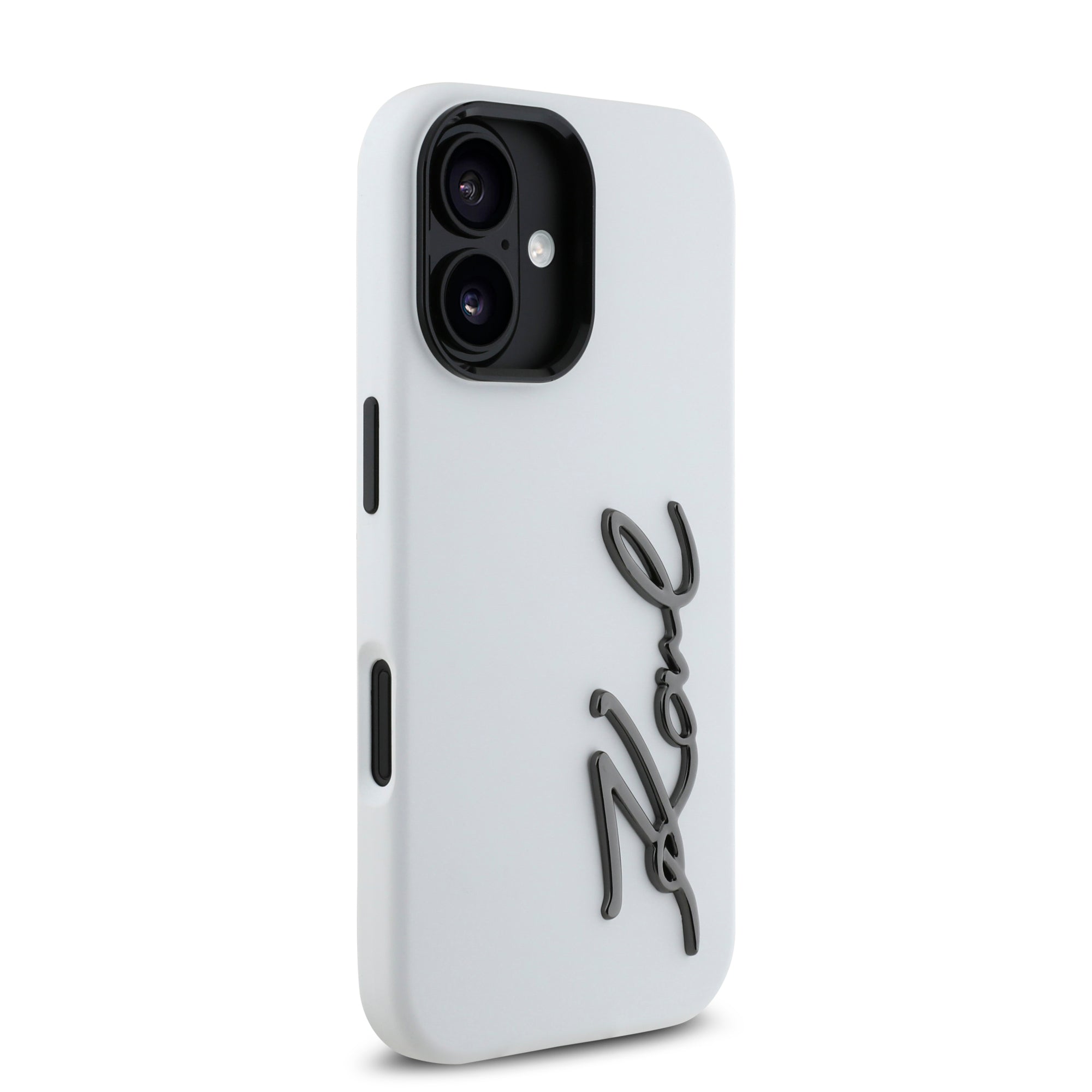 Karl Lagerfeld “Signature Metal Logo Collection” Hard Case Θήκη προστασίας από σιλικόνη – iPhone 16 (Λευκό – KLHCP16LSCMSMVH)
