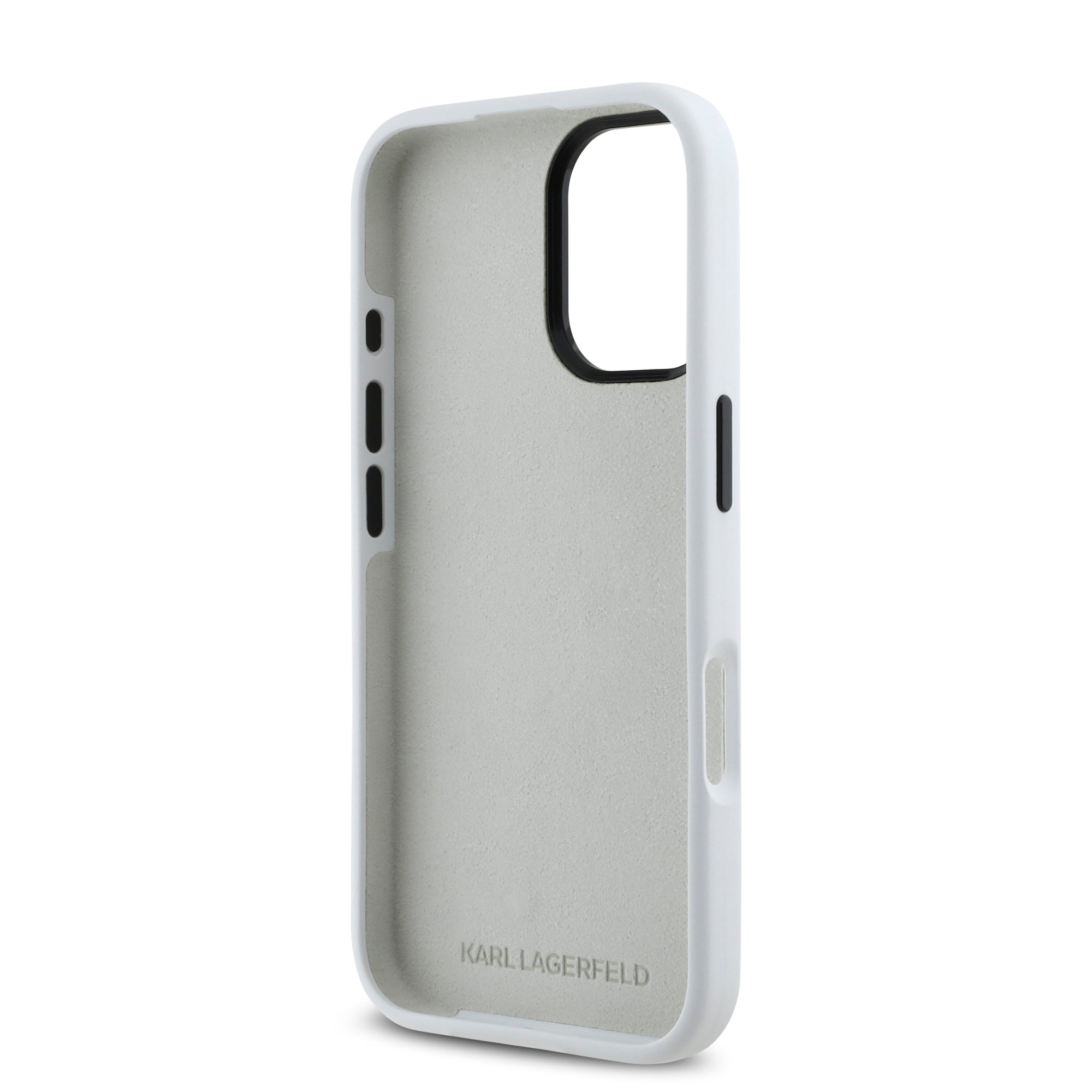 Karl Lagerfeld “Signature Metal Logo Collection” Hard Case Θήκη προστασίας από σιλικόνη – iPhone 16 (Λευκό – KLHCP16LSCMSMVH)