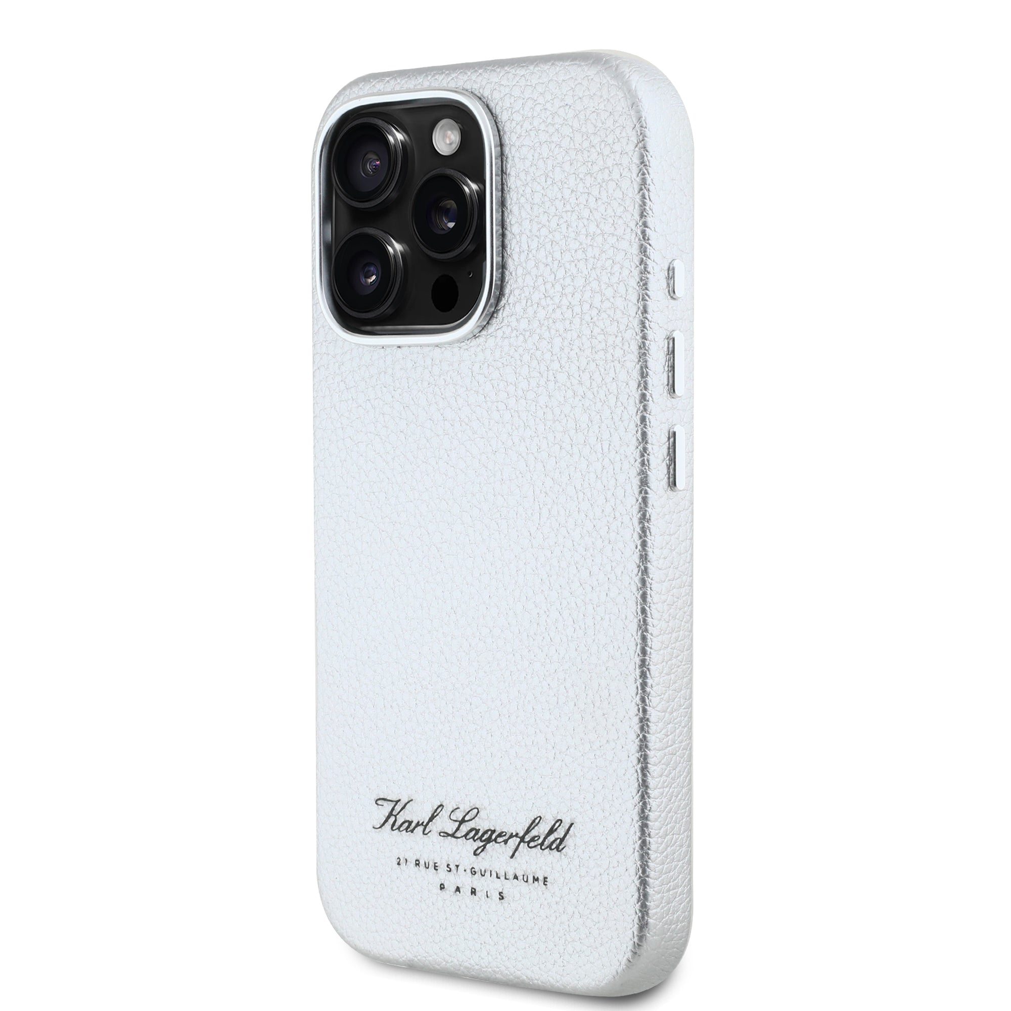 Karl Lagerfeld “Rue St.Guillaume Logo Collection” Θήκη προστασίας από σιλικόνη – iPhone 16 Pro Max (Γκρι – KLHCP16XPGWCMKHK)