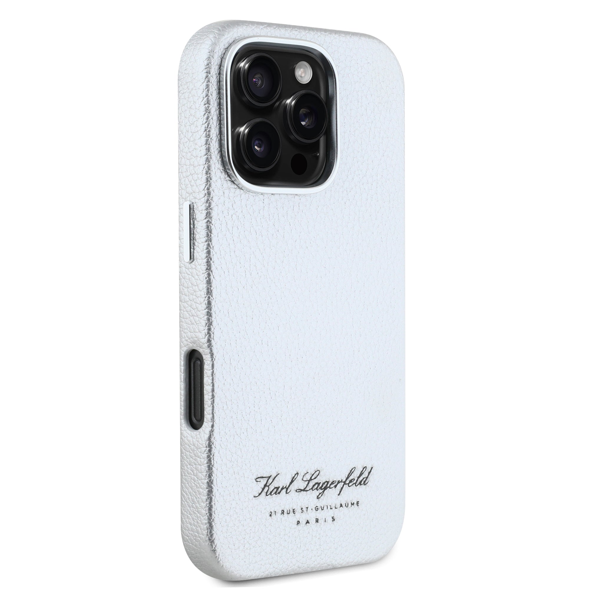 Karl Lagerfeld “Rue St.Guillaume Logo Collection” Θήκη προστασίας από σιλικόνη – iPhone 16 Pro Max (Γκρι – KLHCP16XPGWCMKHK)