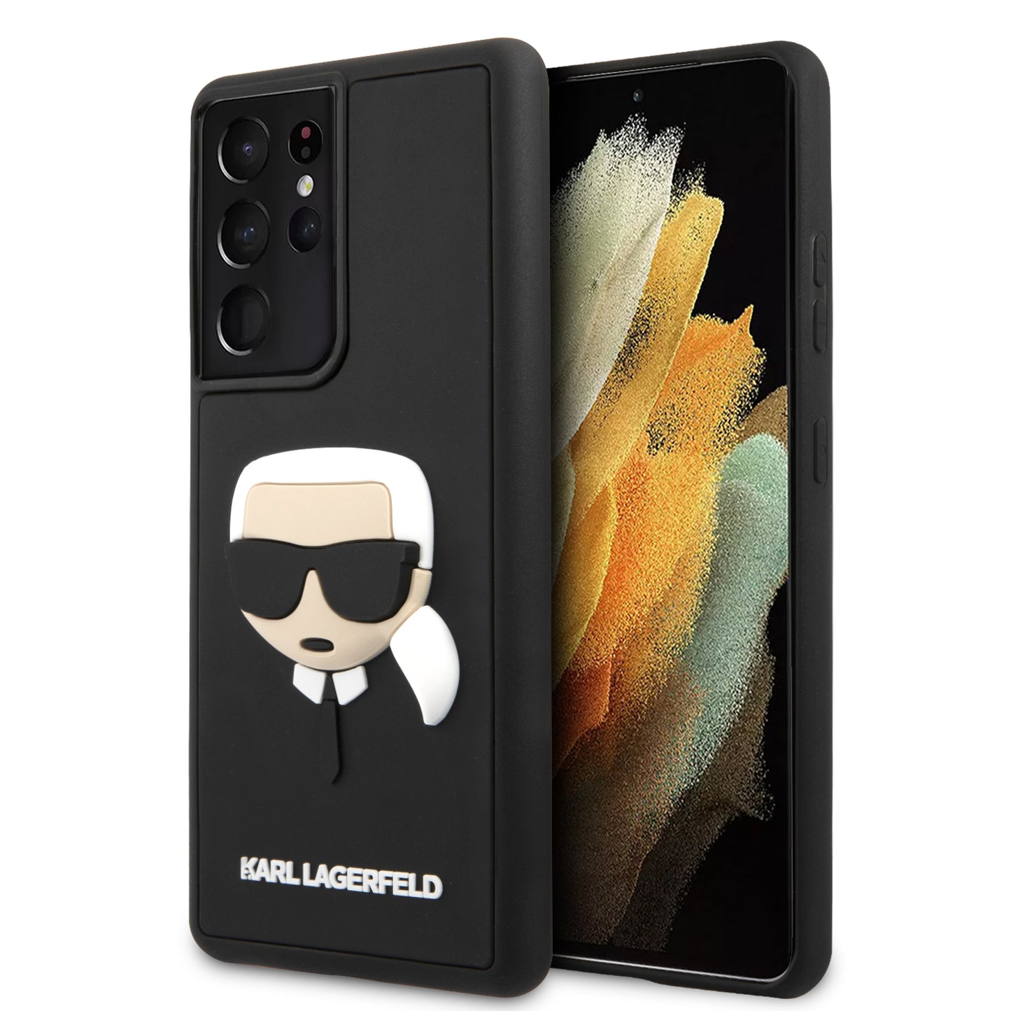 Karl Lagerfeld Liquid Silicone Case Karl'S Head Θήκη Προστασίας Από Σιλικόνη – Samsung S21 Ultra (Μαύρο - Klhcs21Lkh3Dbk) – Θήκη για κινητό από το PhoneBazaar.gr
