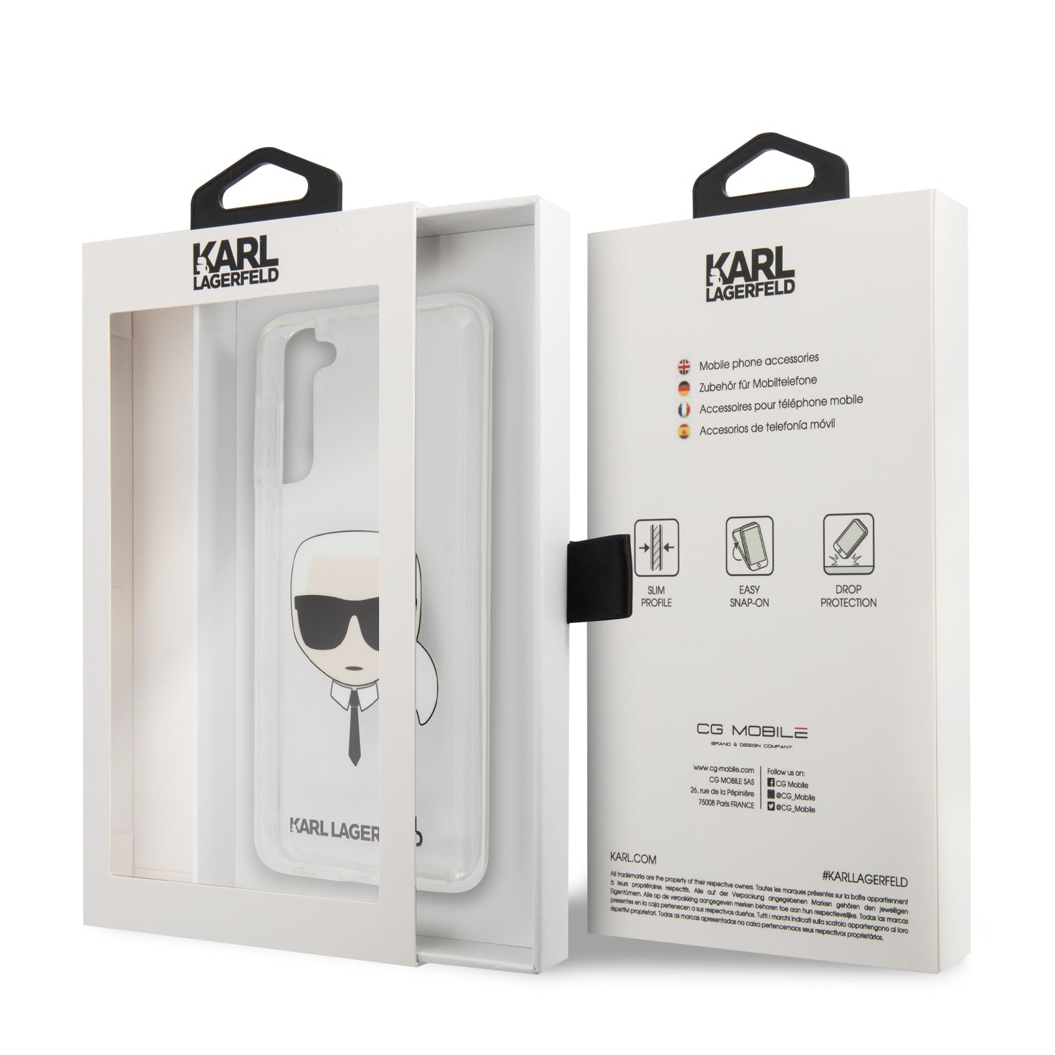 Karl Lagerfeld “Karl's Head” Διάφανη θήκη προστασίας από σιλικόνη – Samsung Galaxy S21 Plus G996 (KLHCS21MKTR - Διάφανη)