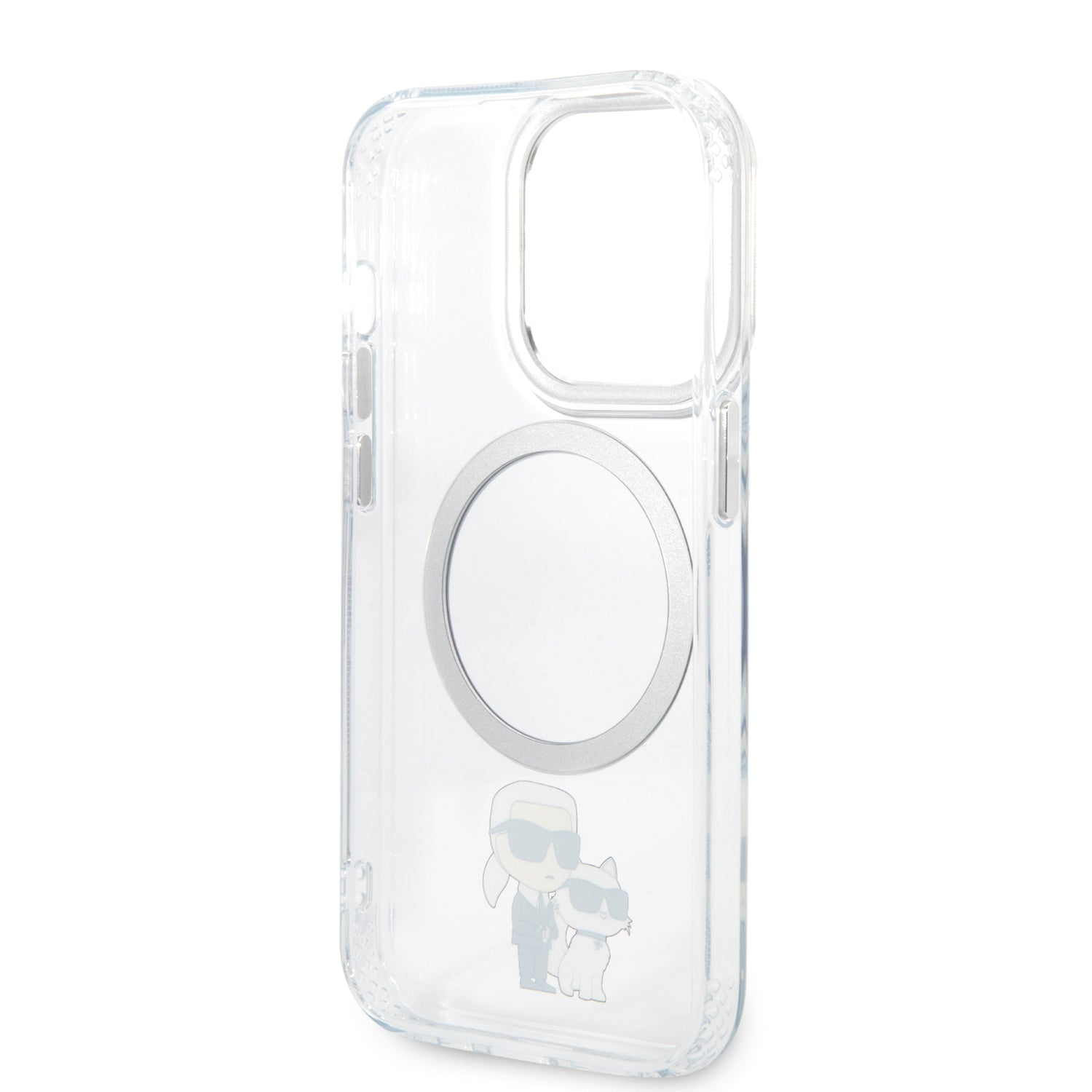 Karl Lagerfeld Magsafe Ringstand Case IML NFT Karl+Choupette Θήκη προστασίας από σκληρό πλαστικό για iPhone 14 Pro Max (Clear – KLHMP14XHNKCIT)