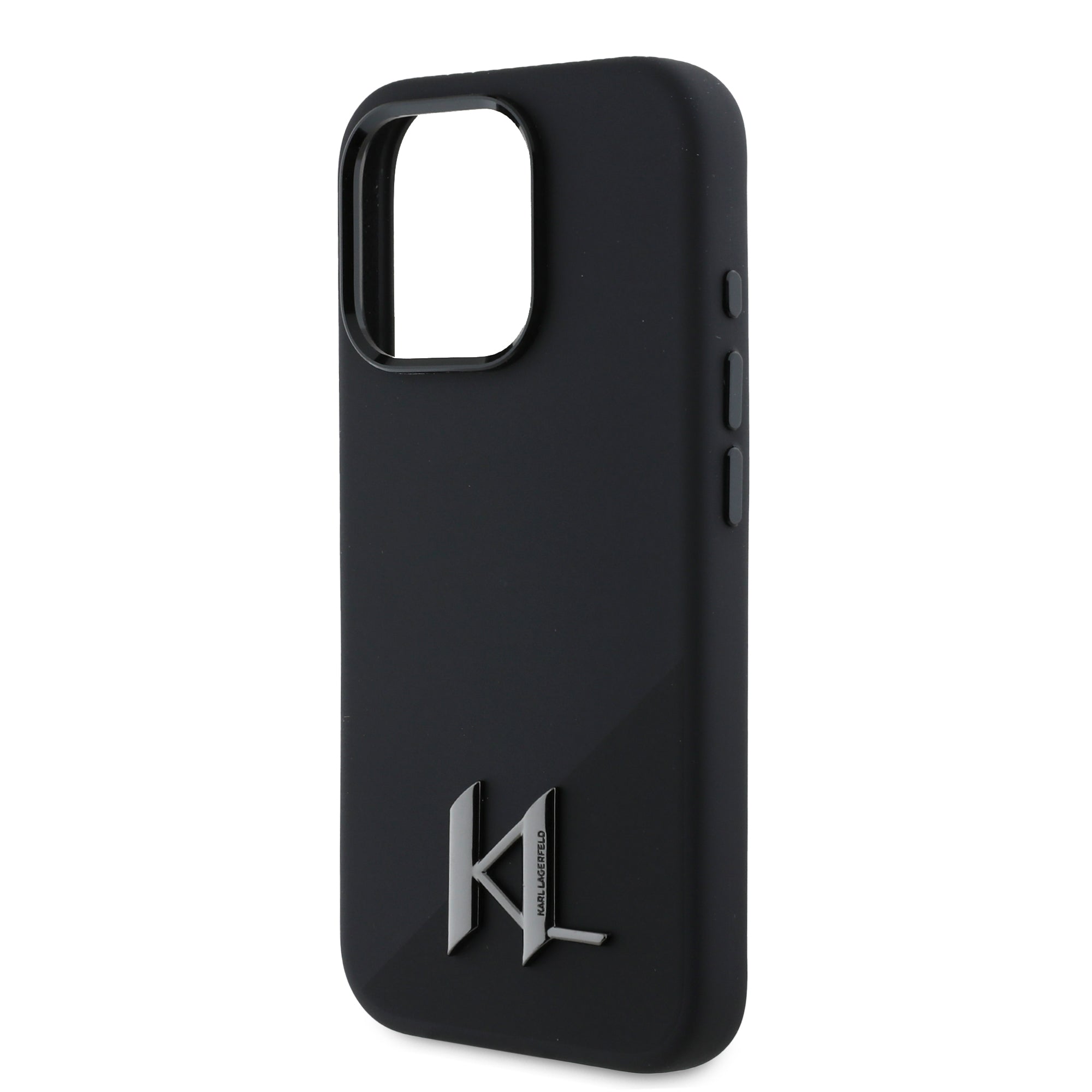 Karl Lagerfeld MagSafe Shadow Metal Initial Logo Silicone Case Θήκη προστασίας από σιλικόνη  – iPhone 16 Pro (Μαύρο – KLHMP16LSCMKMPCK)
