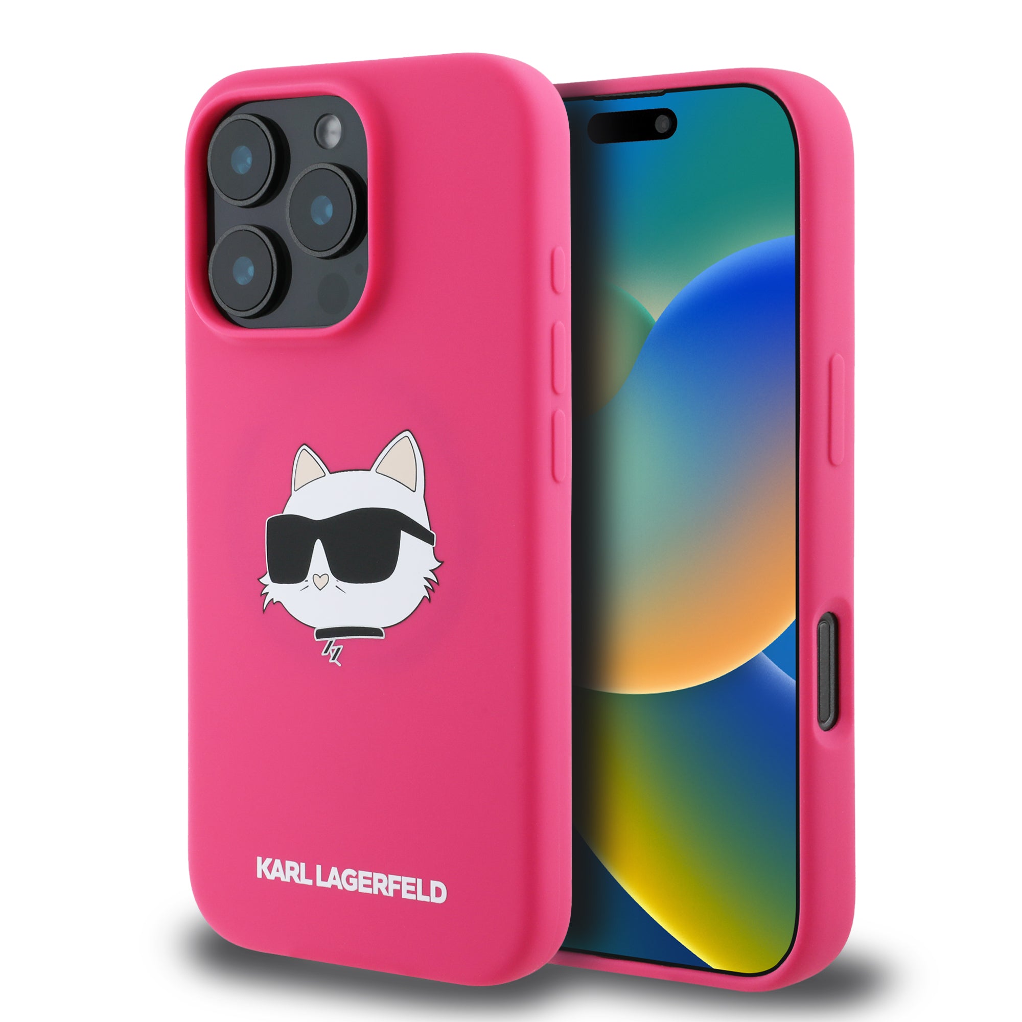 Karl Lagerfeld Magsafe Silicone Case "Choupette's Head" Θήκη προστασίας από σιλικόνη – iPhone 16 Pro Max (Fuchsia – KLHMP16XSCHPPLF) – PhoneBazaar