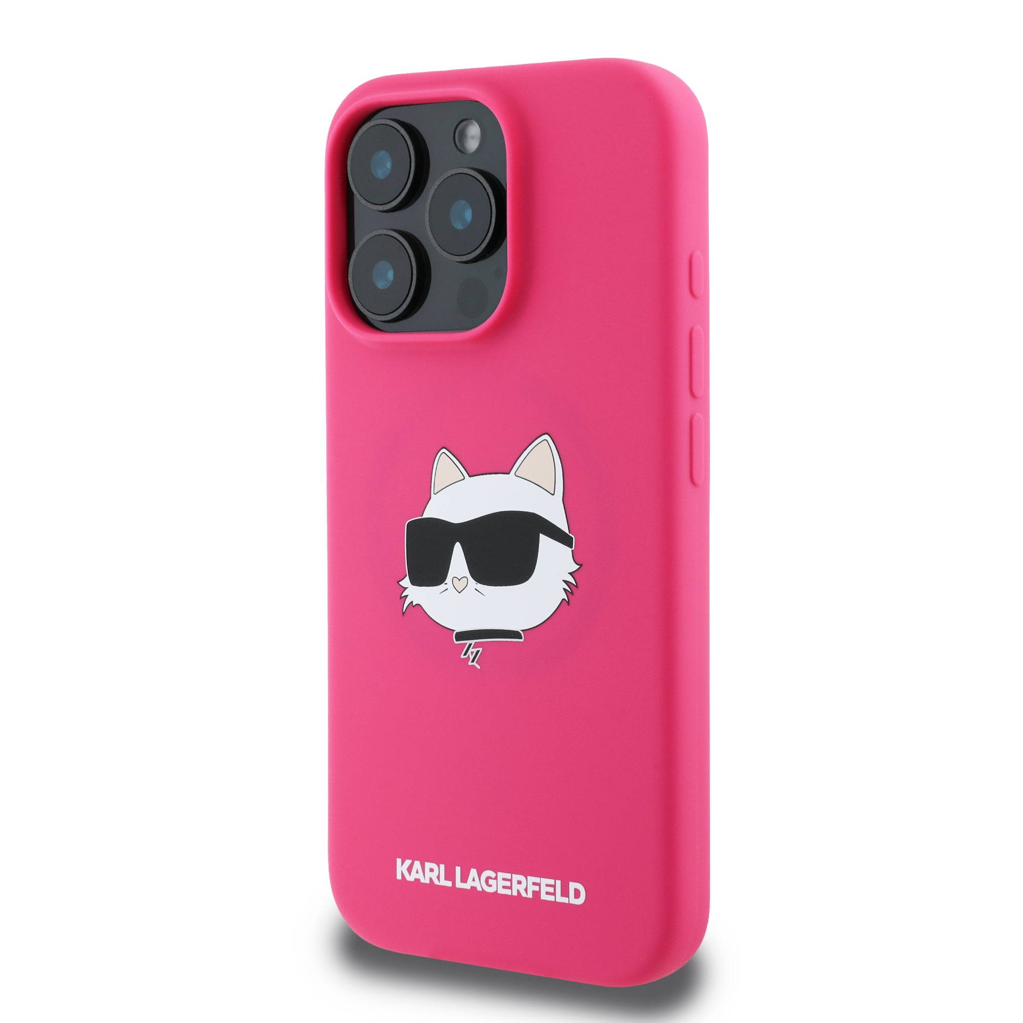 Karl Lagerfeld Magsafe Silicone Case "Choupette's Head" Θήκη προστασίας από σιλικόνη – iPhone 16 Pro Max (Fuchsia – KLHMP16XSCHPPLF)