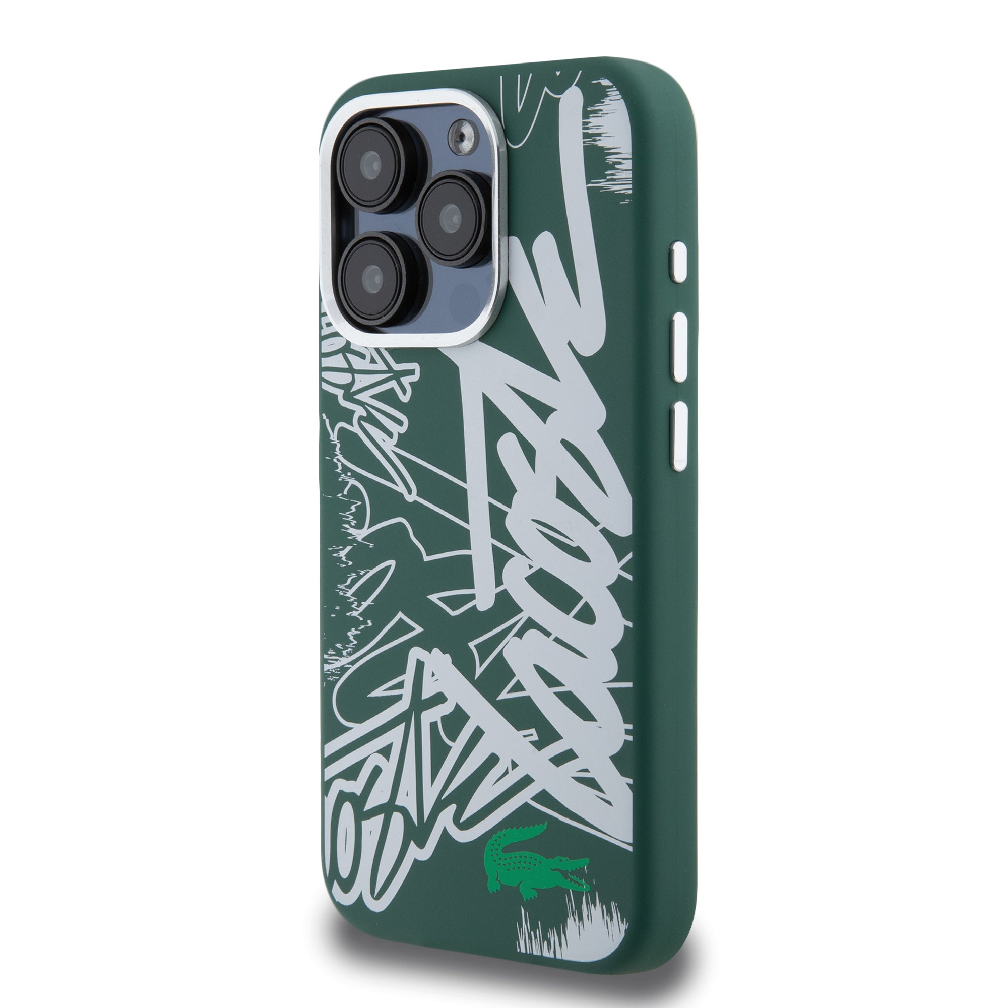 Lacoste Graffiti Hard Case Θήκη προστασίας από Liquid σιλικόνη για iPhone 15 Pro (Πράσινο/Λευκό– LCHCP15LGRAH)