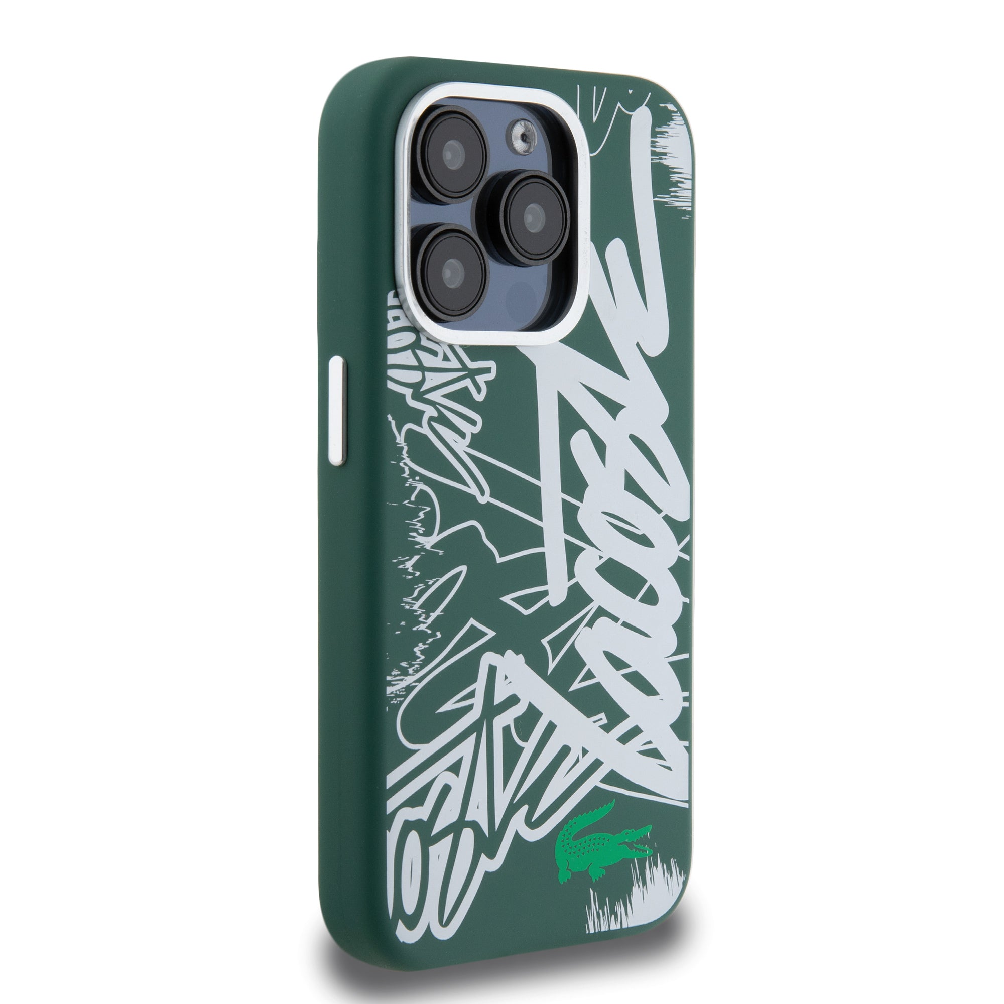 Lacoste Graffiti Hard Case Θήκη προστασίας από Liquid σιλικόνη για iPhone 15 Pro (Πράσινο/Λευκό– LCHCP15LGRAH)