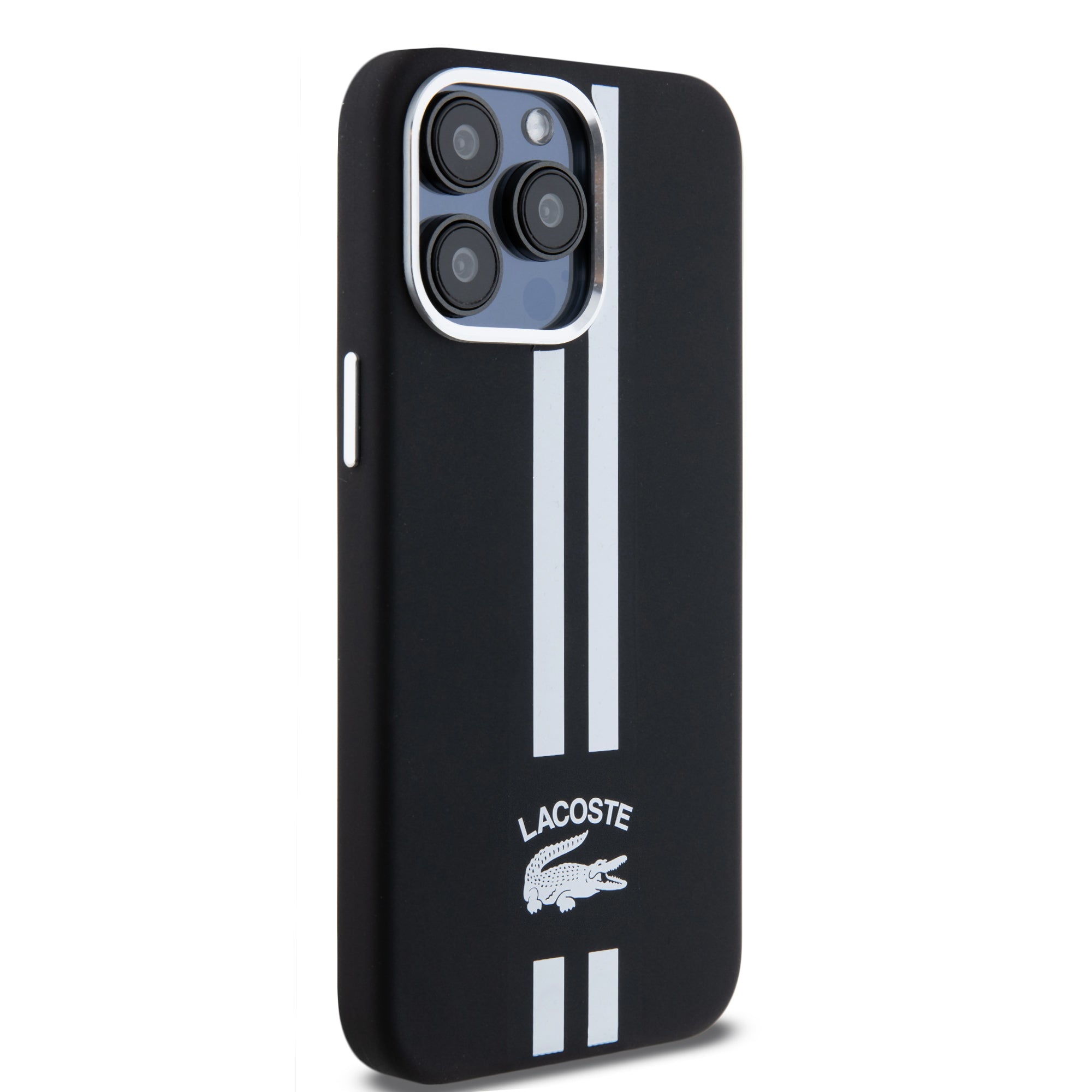Lacoste Stripes Hard Case Θήκη προστασίας από Liquid σιλικόνη για iPhone 15 Pro Max (Λευκό)