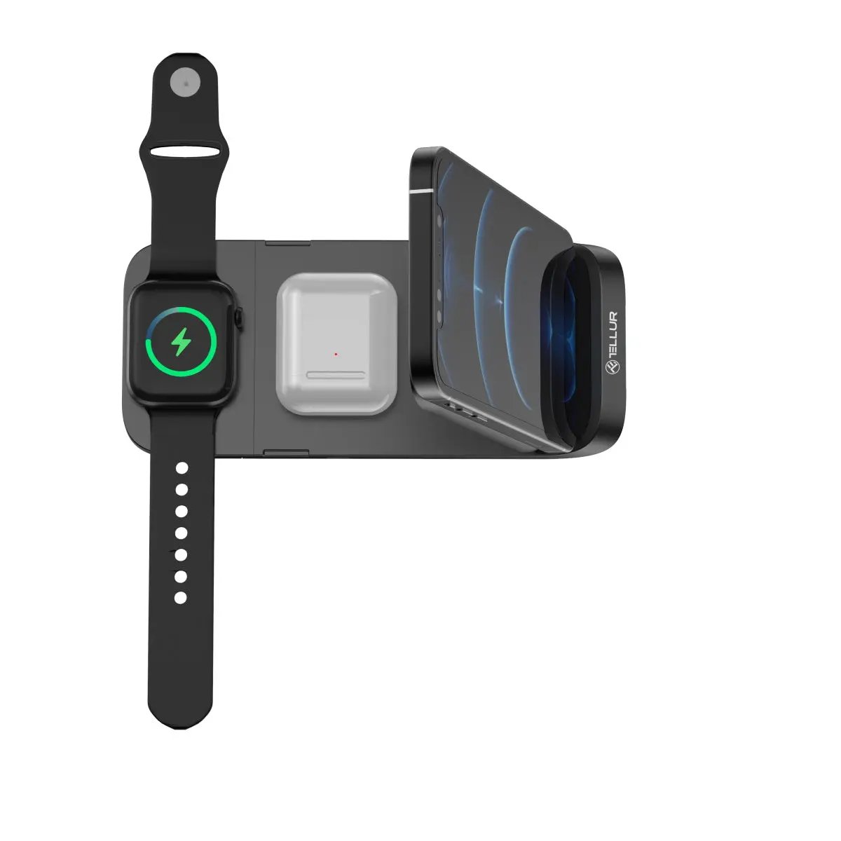 Tellur 3-in-1 Wireless Desk Charger Αναδιπλουμενη Βάση Ασυρματης Φορτισης 3 Σε 1 Με Υποστηριξη Τεχνολογιας Qi – PhoneBazaar