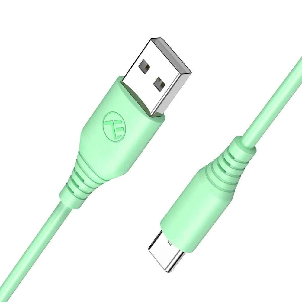 Tellur Σιλικονούχο Καλώδιο USB‑A σε USB‑C, 3 A, 1 m – Πράσινο