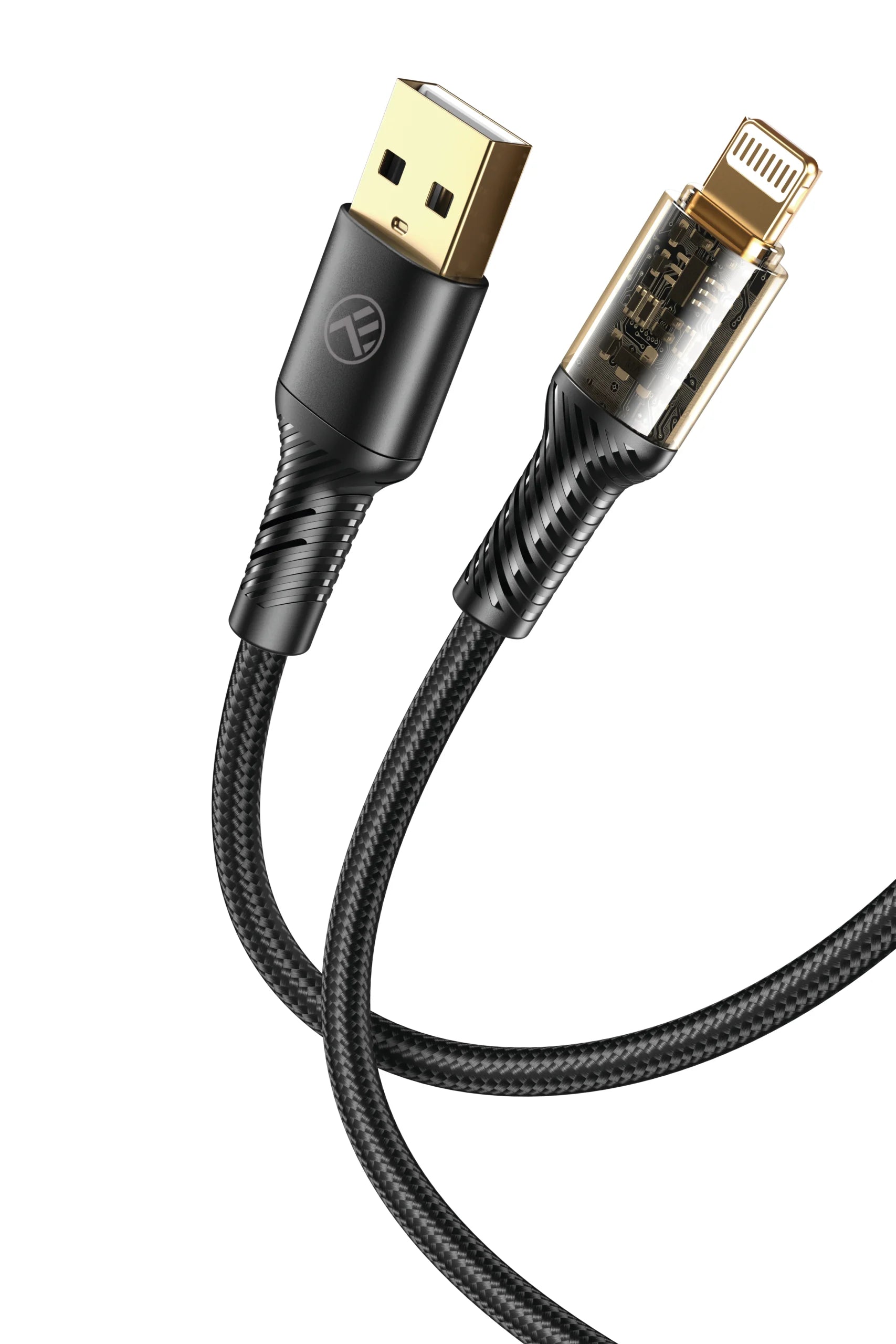 Tellur - Transparent Connection - USB to Lightning Cable 2.4A - Black