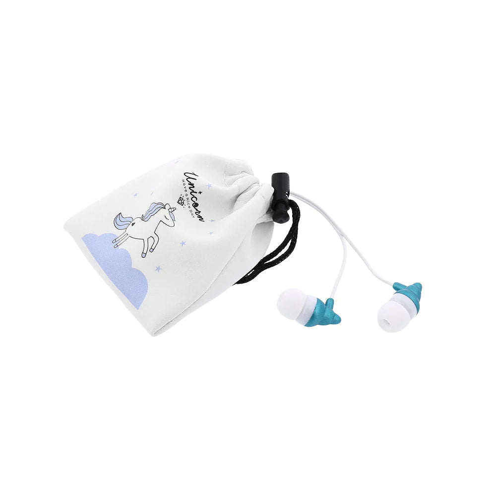 Tellur Magiq In-Ear Headphones Ακουστικά  Με Υφασμάτινη Θήκη σε Μπλέ Χρώμα (TLL162222)