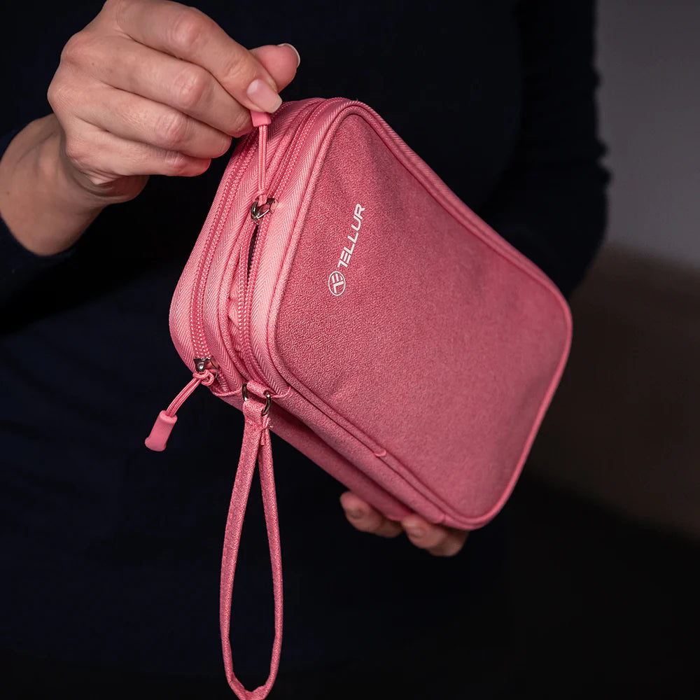 Tellur Universal Travel Cable Organizer- Τσάντα οργάνωσης Ταξιδιου σε ροζ χρώμα (TLL193021)