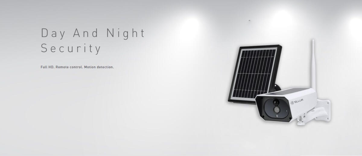 Tellur WiFi Smart Solar Outdoor Camera Έξυπνη IP Κάμερα εξωτερικού χώρου WiFi σε λευκό χρώμα, Solar, FullHD, 1080p, PIR