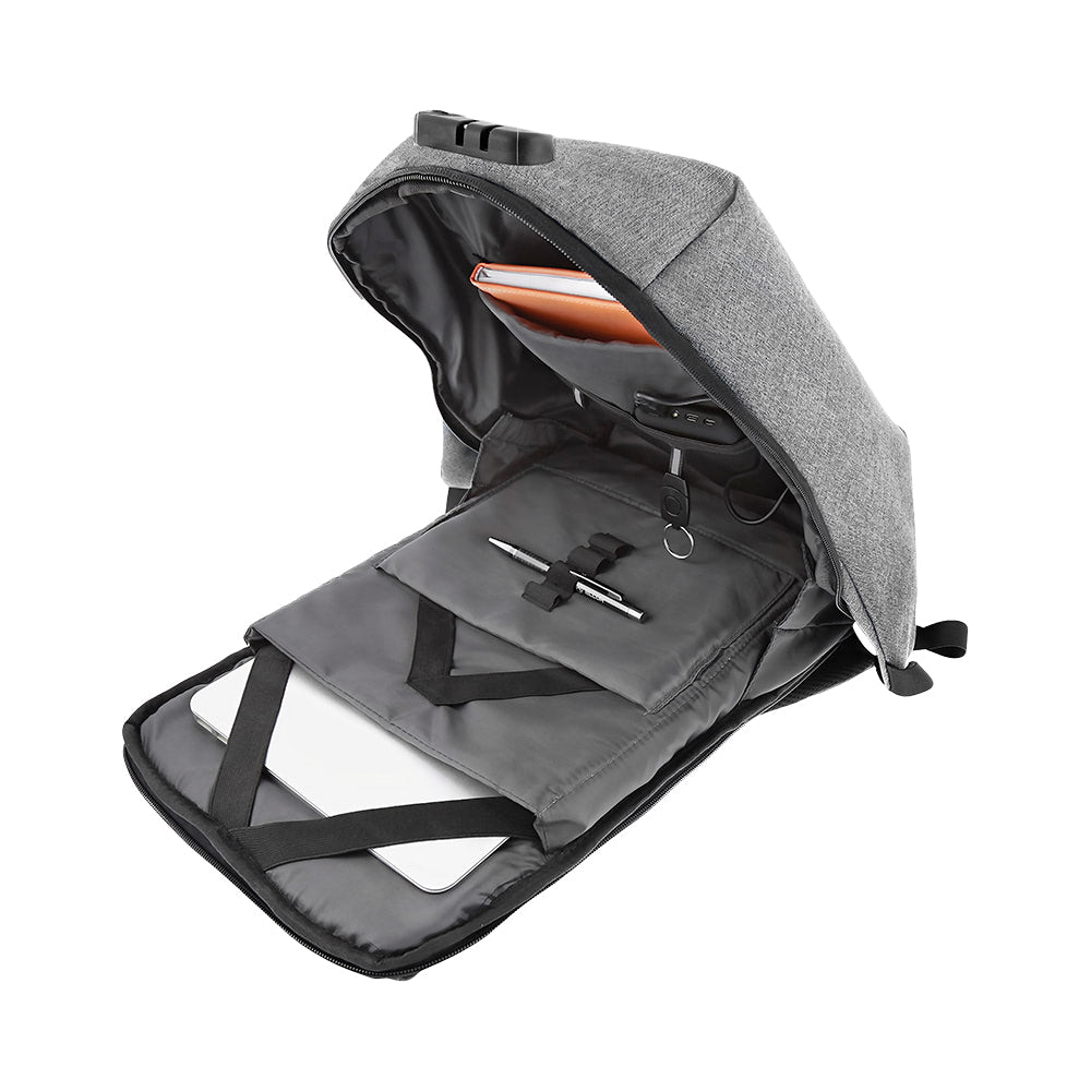 Tellur Anti-Theft V2 Αδιάβροχο Backpack με θήκη για laptop έως 15,6" – Grey (TLL611232)