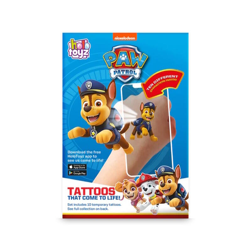 HoloToyz - Paw Patrol Augmented Reality Τατουάζ Επαυξημένης πραγματικότητας που ζωντανεύουν σε κινούμενα σχέδια