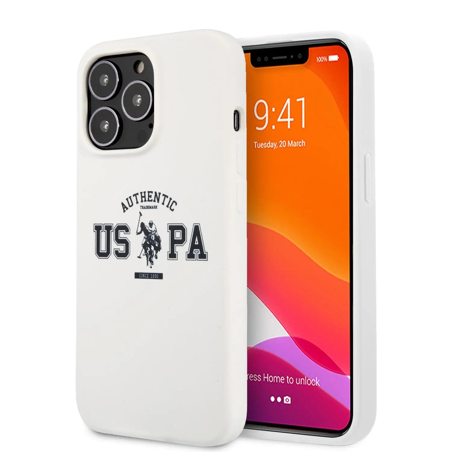 U.S. Polo Assn. “Authentic Logo Collection” Θήκη προστασίας από σιλικόνη – iPhone 13 Pro (Λευκό – USHCP13LSATH) – PhoneBazaar