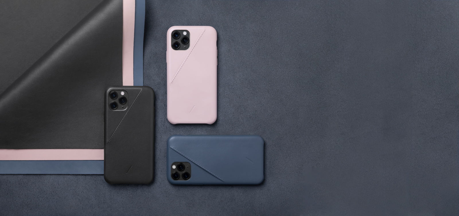 Native Union Clic Card Δερμάτινη Θήκη προστασίας για Apple iPhone 11 Pro με υποδοχή για κάρτες – ροζ