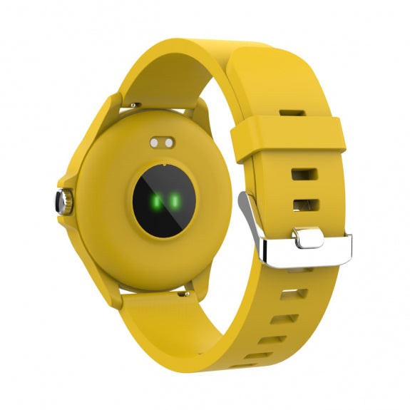 Forever Smartwatch με παλμογράφο Colorum CW-300 xYellow σε κίτρινο χρώμα