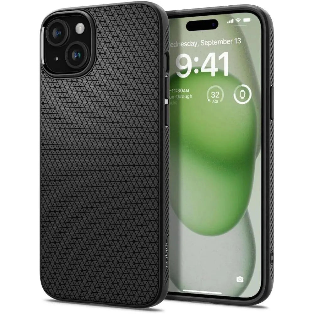 Spigen Liquid Air Case For Iphone 15 Plus για Matte Black – PhoneBazaar