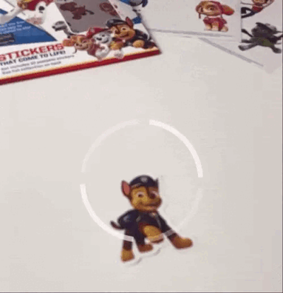 HoloToyz - Paw Patrol Augmented Reality Αυτοκόλλητα Επαυξημένης πραγματικότητας που ζωντανεύουν σε κινούμενα σχέδια