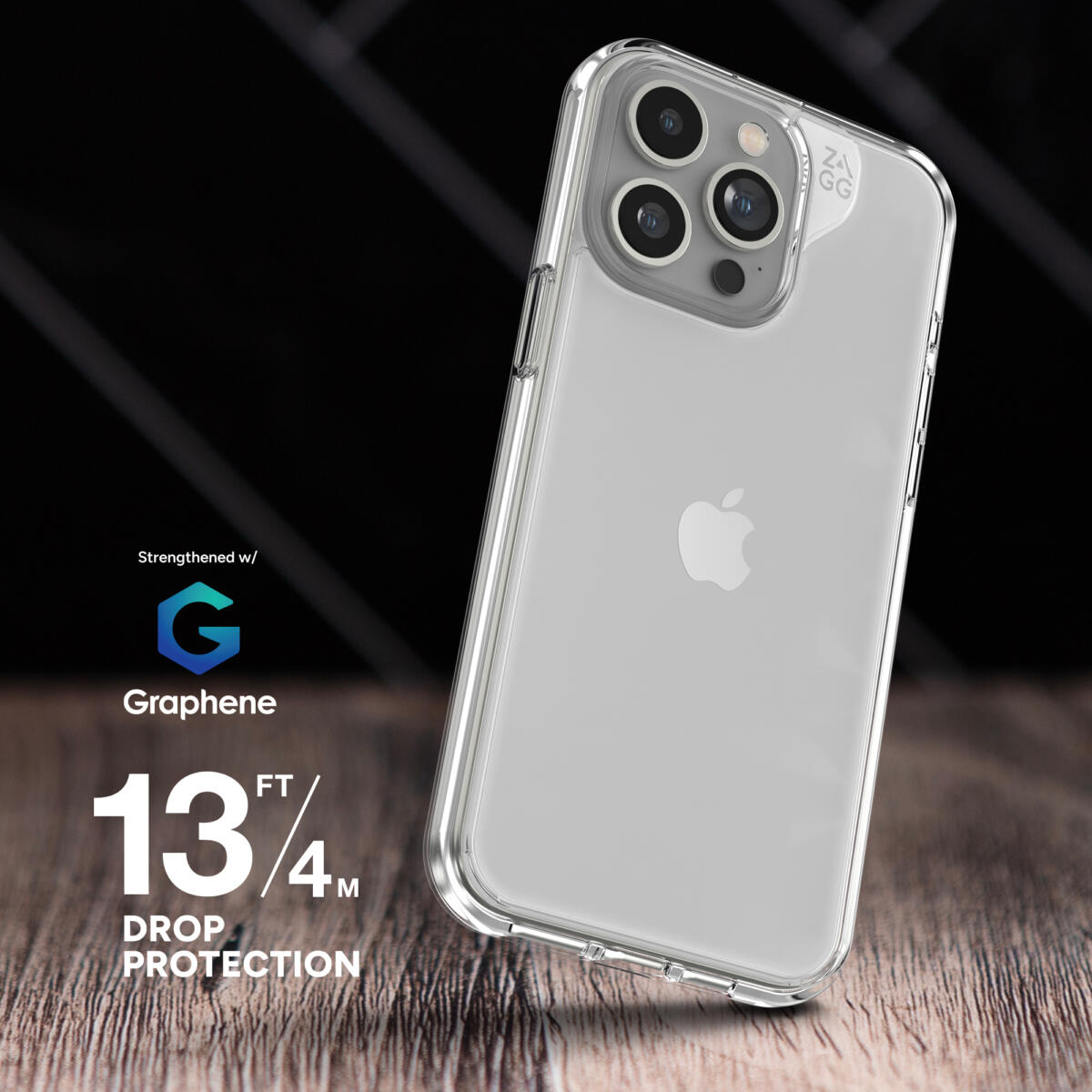 Zagg Crystal Palace Snap Θήκη προστασίας που αντέχει σε πτώσεις έως 4 μέτρα – iPhone 15 Pro Max (Clear)