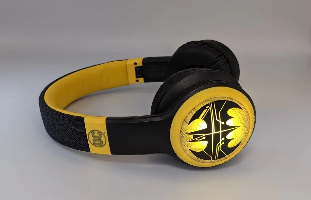 Lazerbuilt Batman Logo Light-Up Bluetooth Headphones – Ασύρματα Παιδικά Ακουστικά με Μικρόφωνο