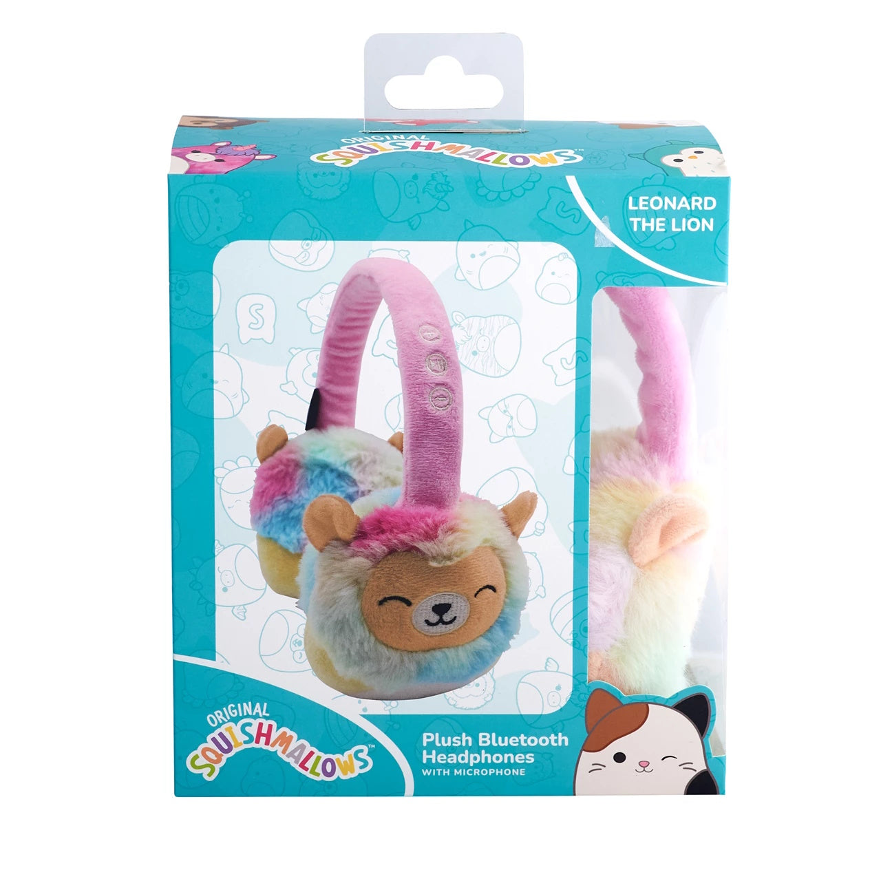 Lazerbuilt Squishmallows Leonard the Lion – Λούτρινα Ασύρματα Παιδικά Ακουστικά με Μικρόφωνο