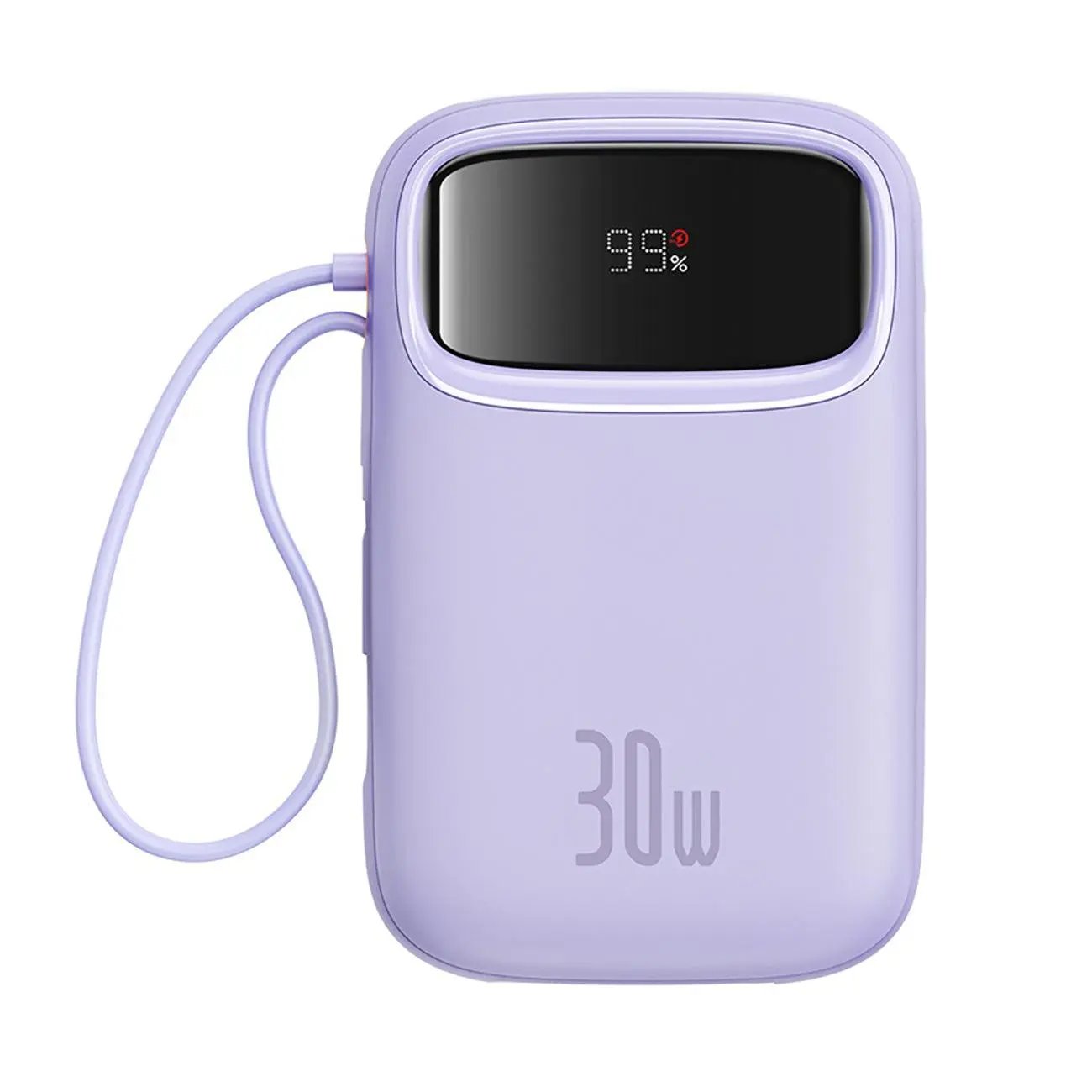 Baseus Qpow 2 30w 10000mah Power Bank With Built-in Usb-c Cables για Purple – PhoneBazaar