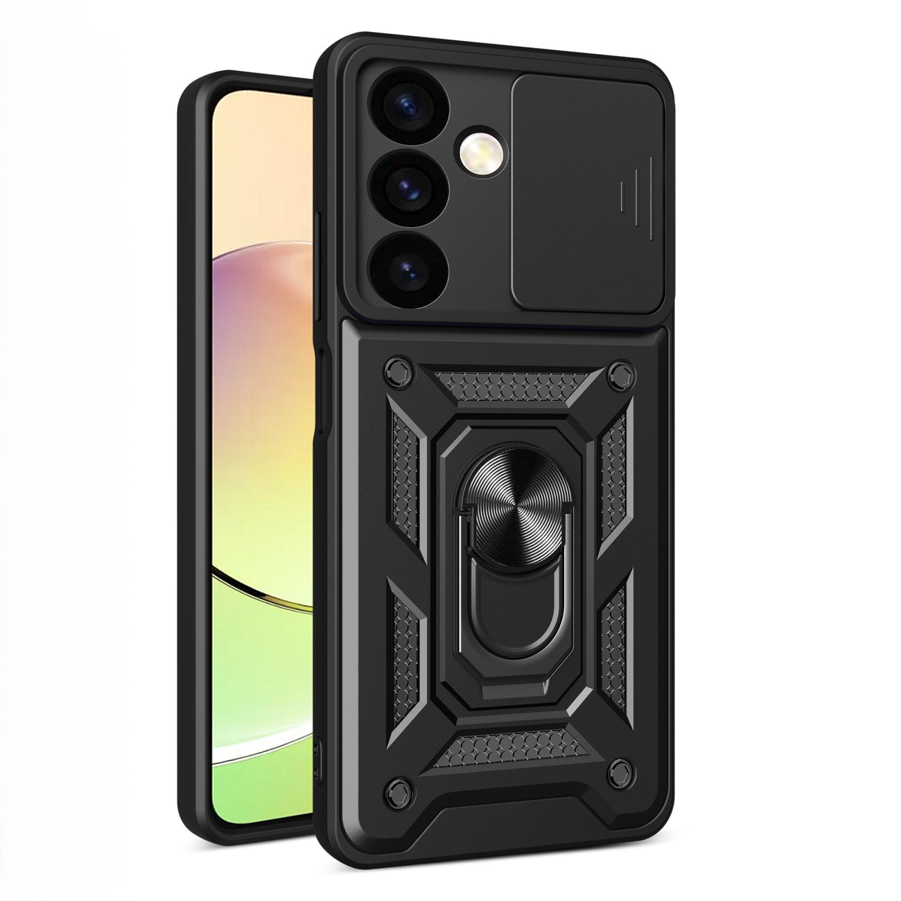 Υβριδική Θωρακισμένη Camshield Armored Θήκη Για Samsung Galaxy A15 Με Camera Cover για Black – PhoneBazaar