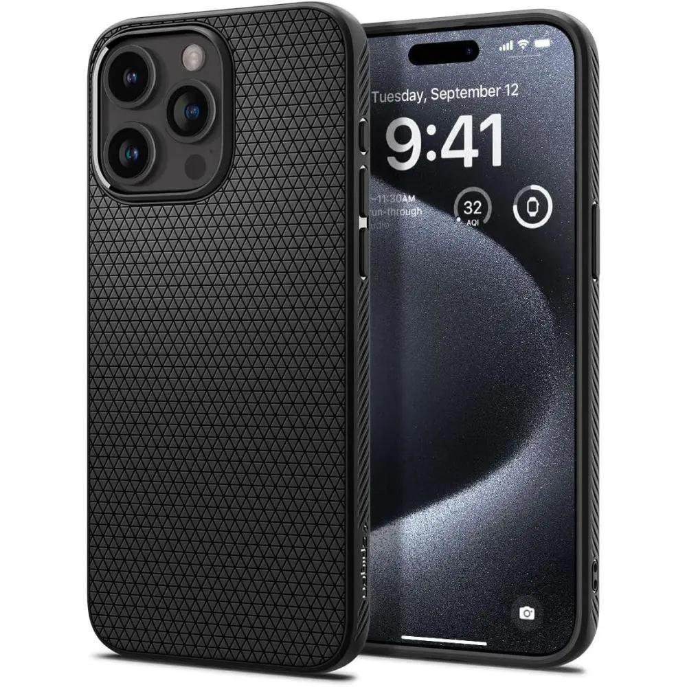 Spigen Liquid Air Iphone 15 Pro Case για Matte Black – PhoneBazaar