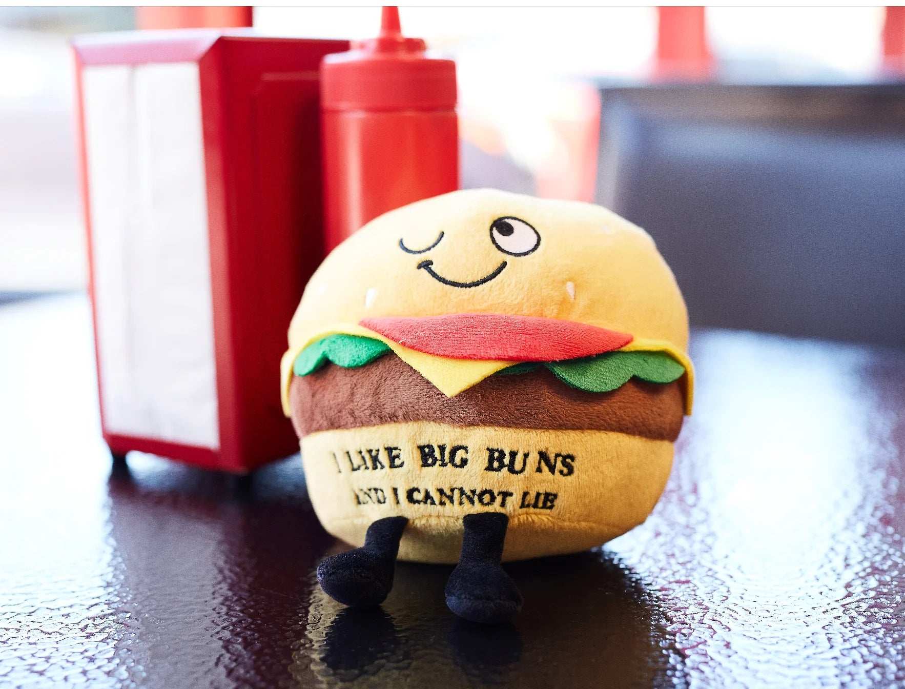 Punchkins Plush Hamburger Λούτρινο – "I Like Big Buns & I Cannot Lie"