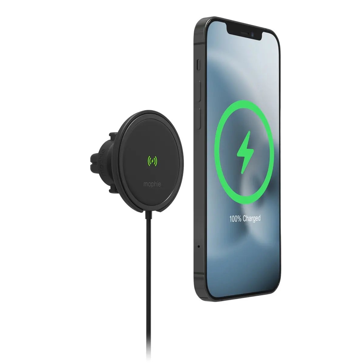 Mophie Snap+ Wireless Vent Mount Μαγνητική βάση ασύρματης φόρτισης ισχύος 15W σε χρώμα μαύρο – PhoneBazaar
